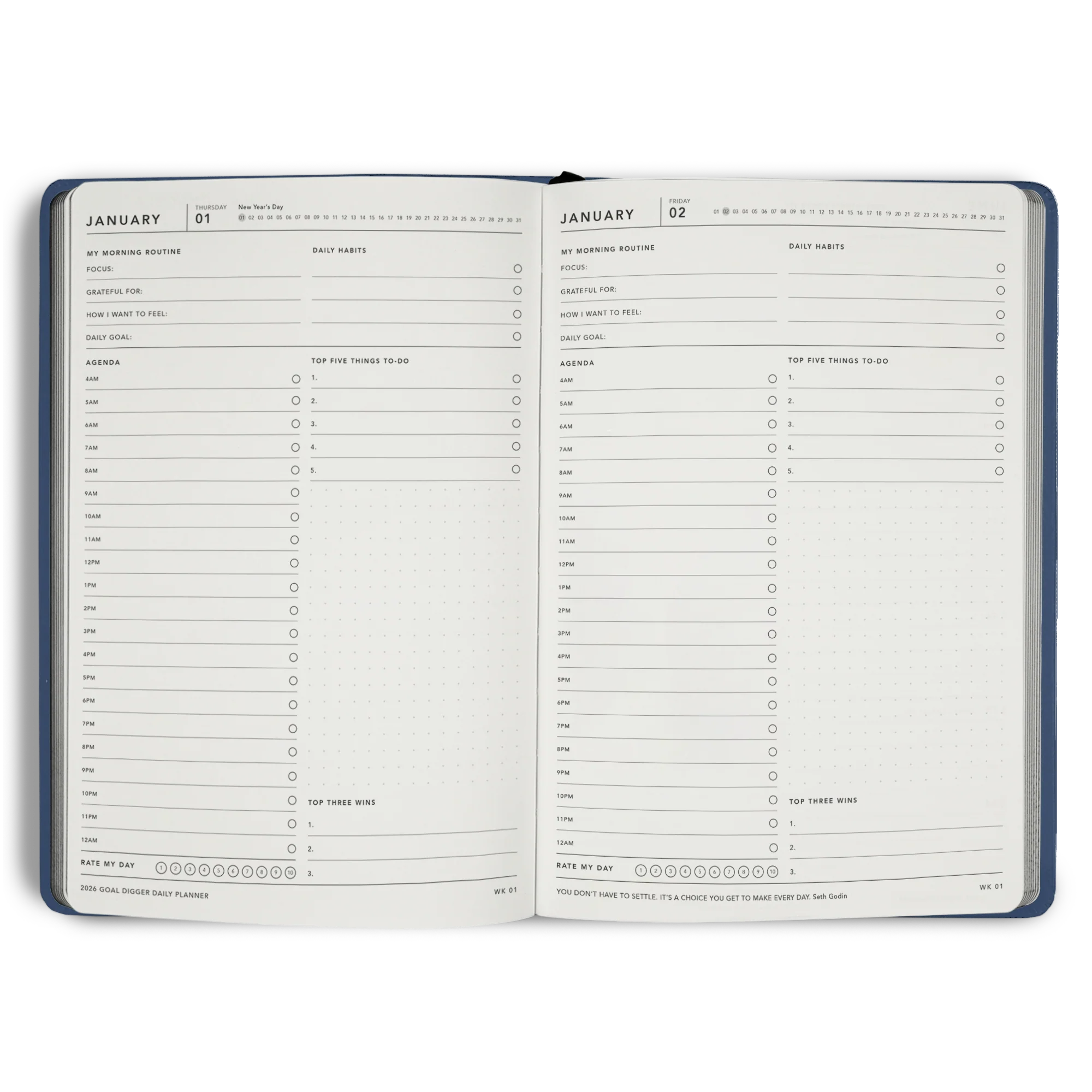 2026 DAILY Goal Digger Planner B5 - Image 12