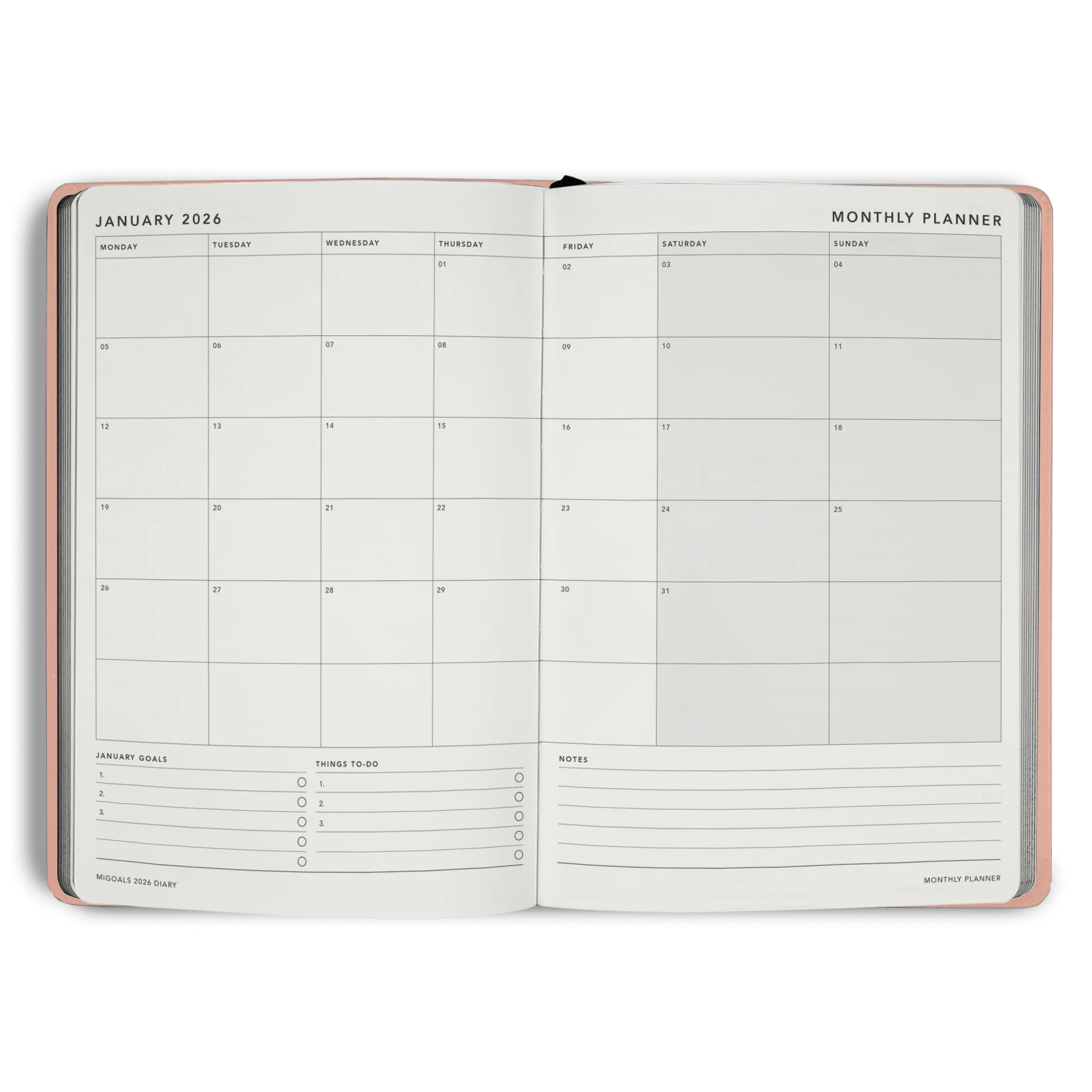 2026 Diary Weekly Spread A5 - Image 35
