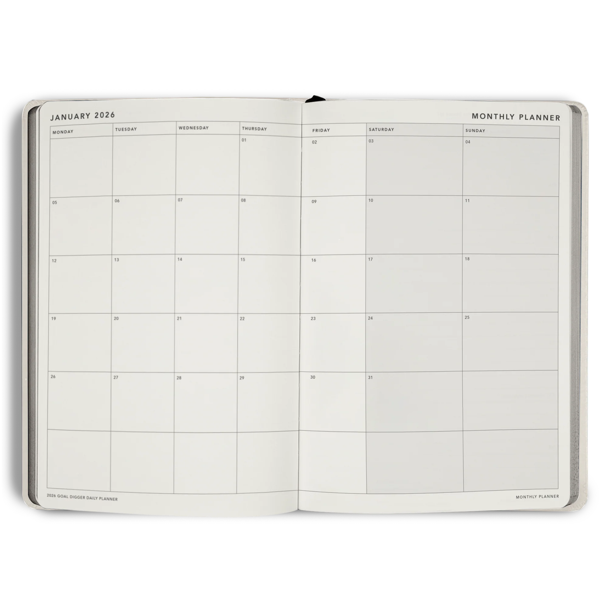 2026 'Progress Over Perfection' DAILY Goal Digger Planner B5 - Image 6